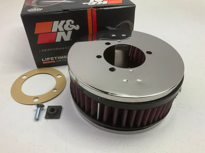 K&N RK-3201 High-Flow Air Filter Intake System 5-1/2'' OD For Harley Davidson