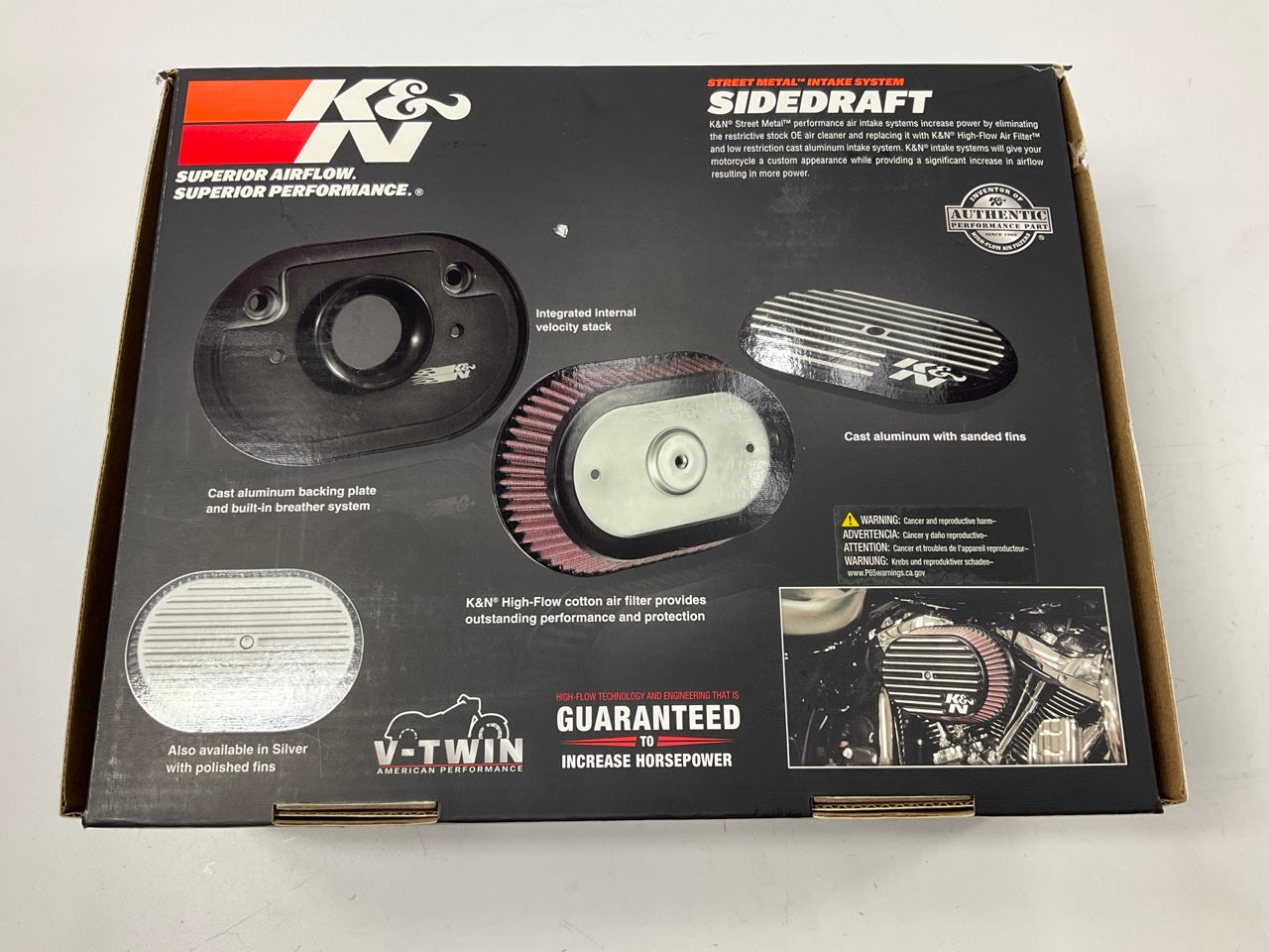 K&N RK3952S Sidedraft Air Cleaner Intake System For 2008-2015 FLHR Road King