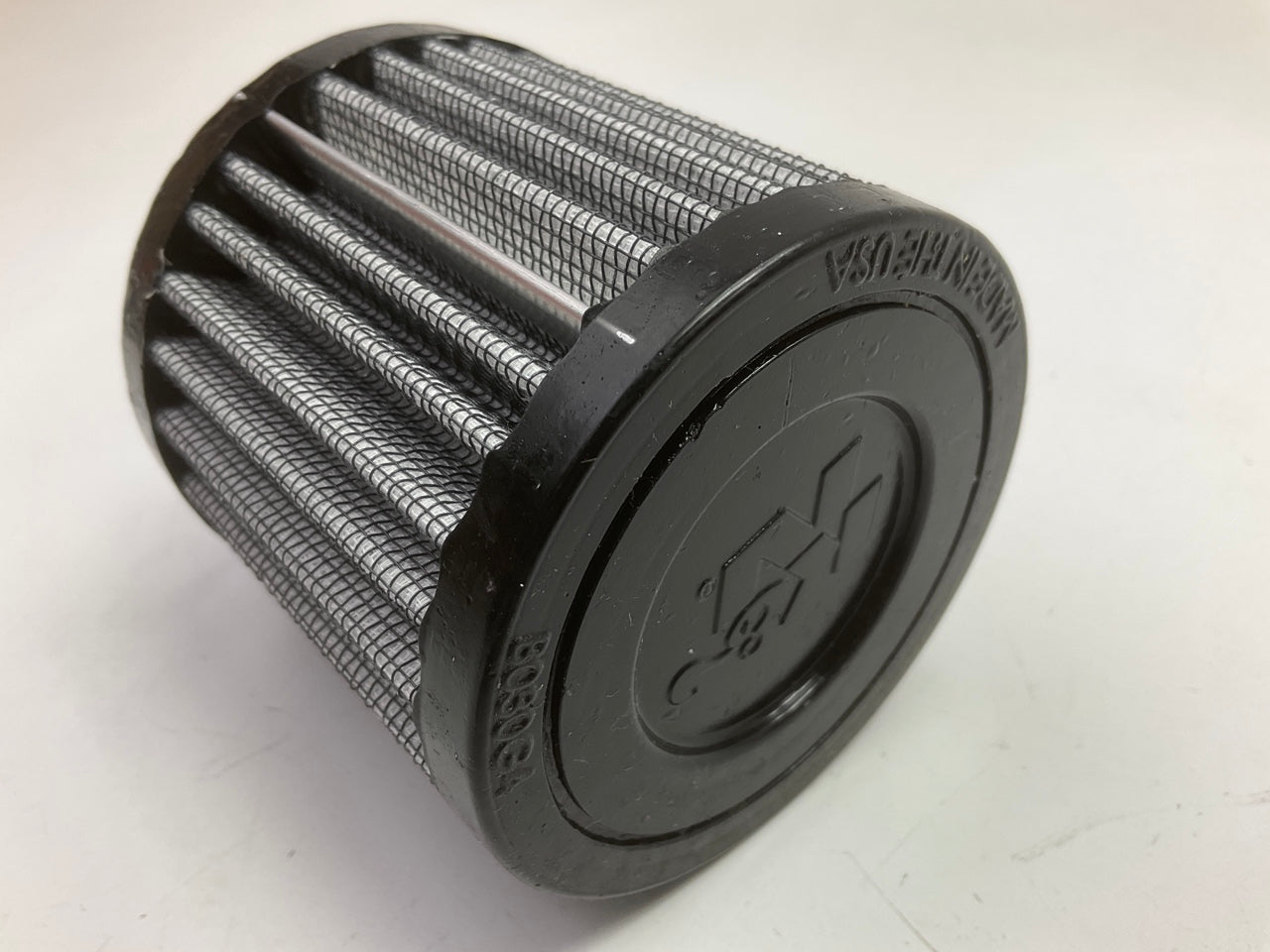 K&N RU-0155 Washable Universal Clamp-On Air Filter - 1.5'' Flange, 3'' OD X 3'' H