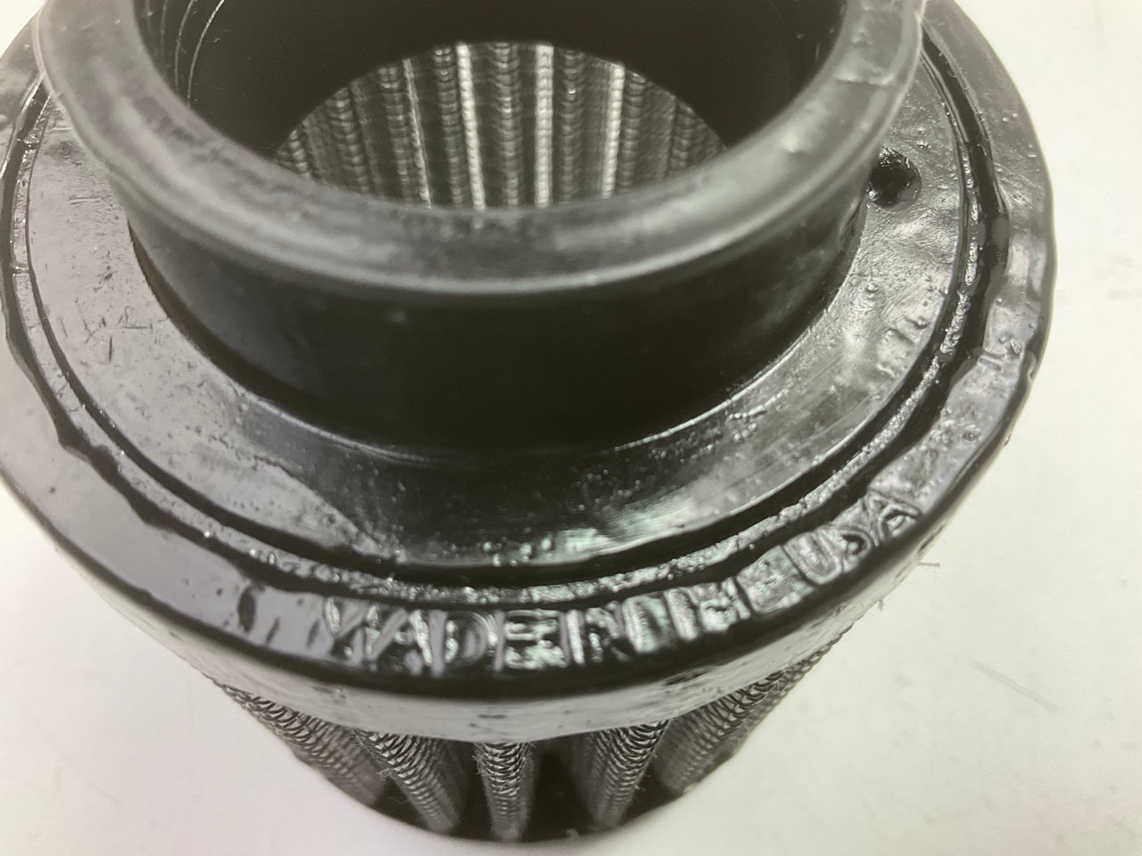 K&N RU-0155 Washable Universal Clamp-On Air Filter - 1.5'' Flange, 3'' OD X 3'' H