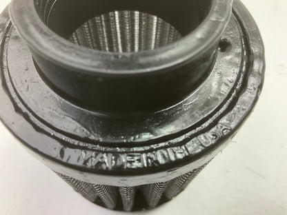 K&N RU-0155 Washable Universal Clamp-On Air Filter - 1.5'' Flange, 3'' OD X 3'' H