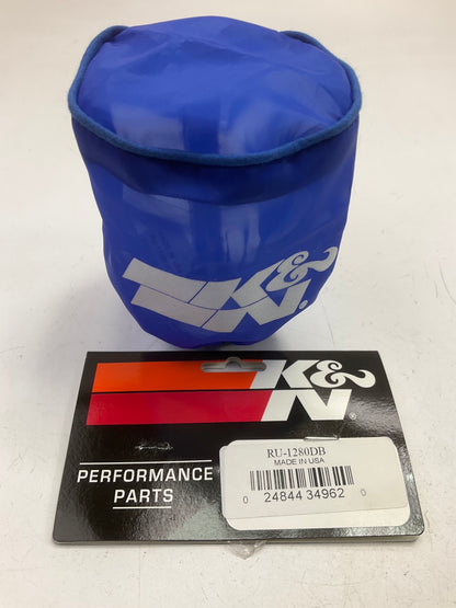 K&N RU1280DB BLUE DryCharger Air Filter Wrap For RU1280 Filter - 3'' ID X 4'' High