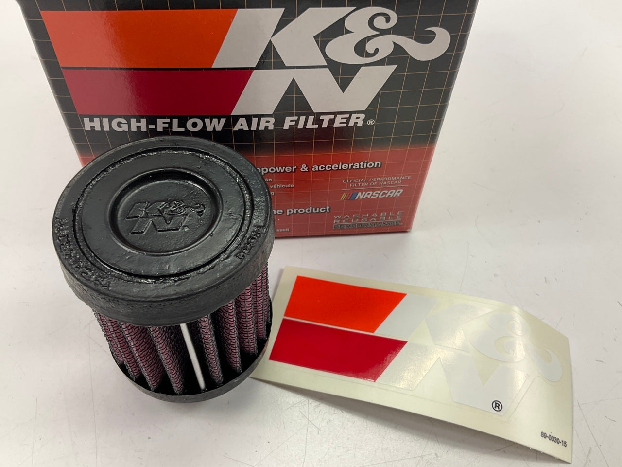 K&N RU3630 Crankcase Vent Breather Filter - Clamp-On, 3/4'' Flange, 2.5'' Tall