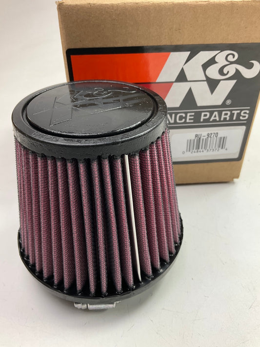 K&N RU-9270 Universal Clamp-On Cold Air Intake Air Filter 3-1/8'' Inlet, 4'' Tall