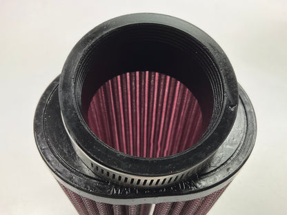 K&N RU1390 Universal Clamp-On Oval Straight Air Filter - 2.438'' Flange X 7'' Tall