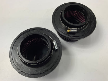 DUAL Performance Cold Air Intake Air Filters K&N RU5288, 3'' Inlet, 3'' Tall