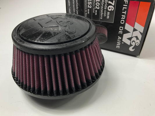 K&N RU5288 Universal Round Tapered Clamp On Air Filter - 3'' ID Flange X 6'' OD