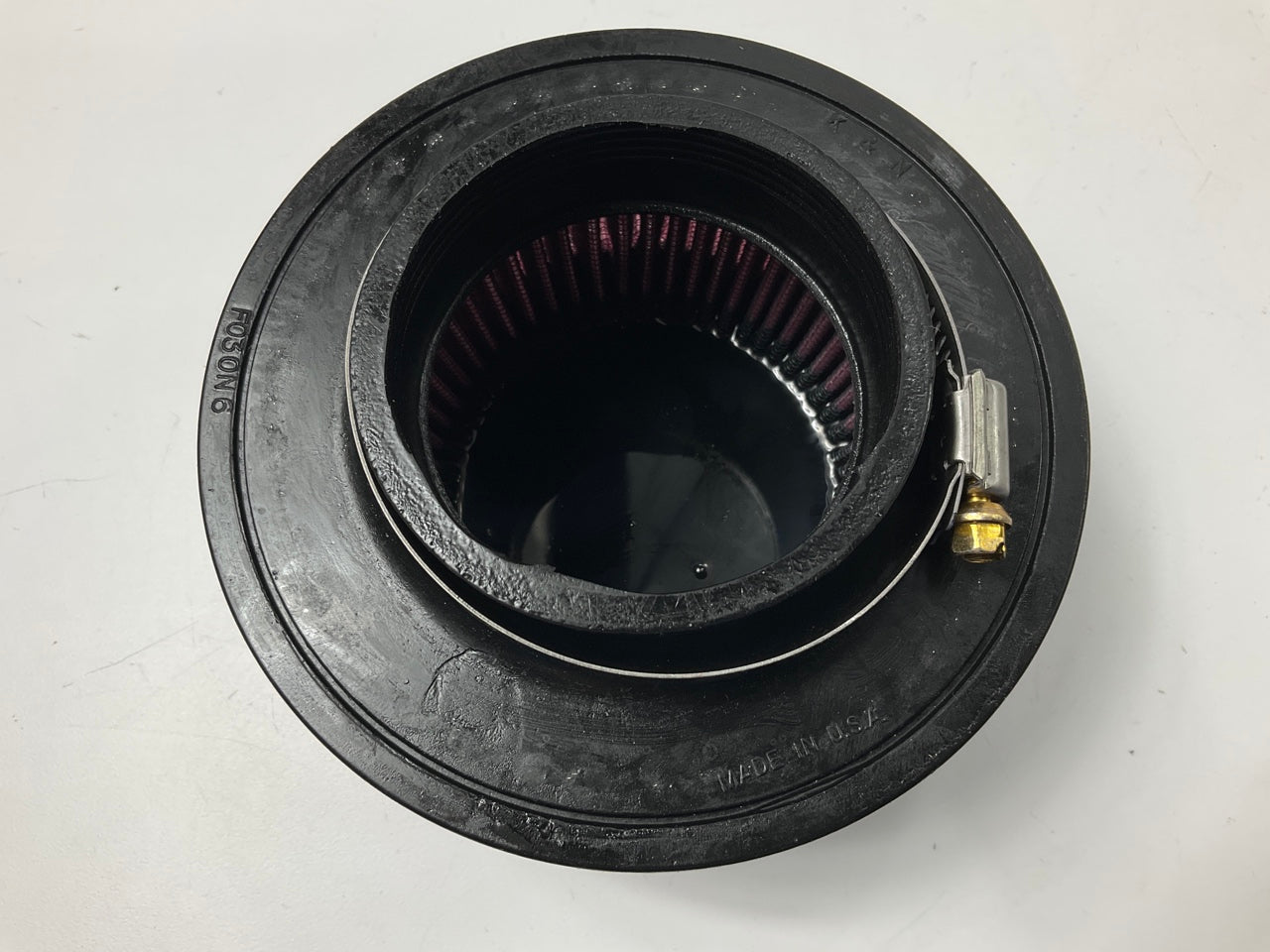 K&N RU5288 3'' Clamp-On Performance Cold Air Intake Air Filter, 6'' Base