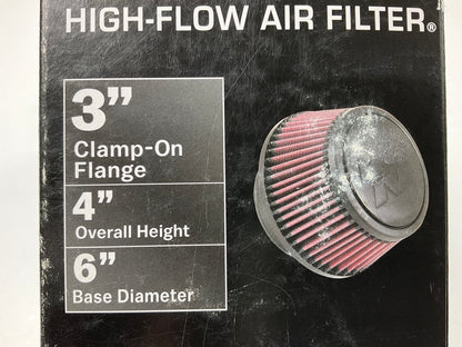 K&N RU5288 Universal Round Tapered Clamp On Air Filter - 3'' ID Flange X 6'' OD