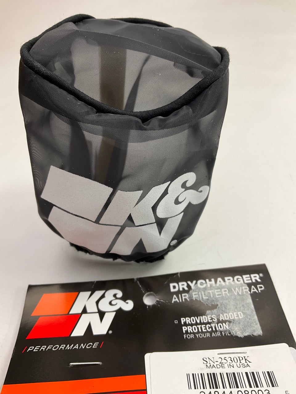 K&N SN-2530PK SnowCharger Black Air Filter Wrap (3''T X 3.75''B X 4''H) For SN-2530