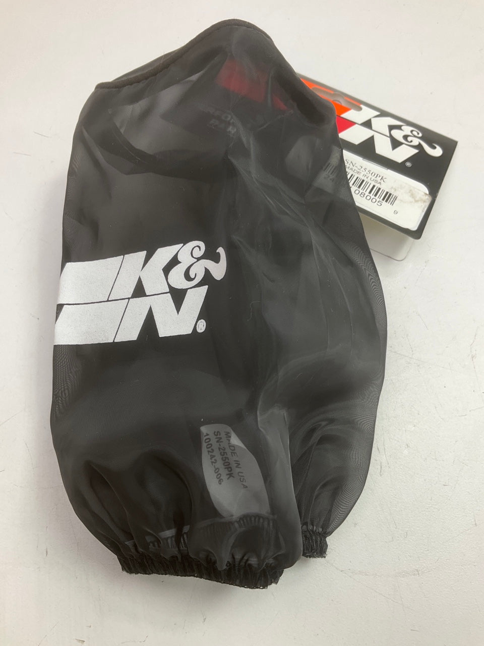 K&N SN-2550PK SnowCharger Black Oval Straight Air Filter Wrap For SN-2550 Filter