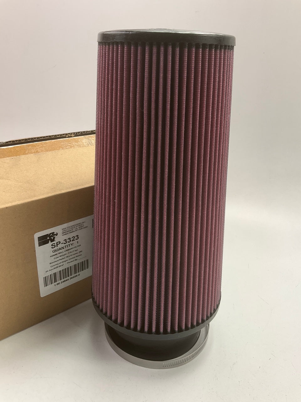K&N SP-3323 High Flow Performance Air Filter 4-1/2'' Inlet For Kenne Bell Camaro