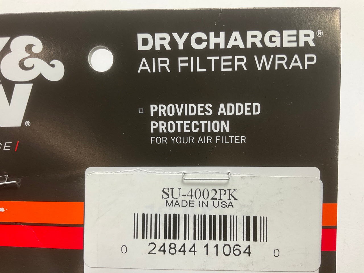 K&N SU-4002PK Black PreCharger Air Filter Wrap - 4.5'' Base ID X 5.375'' Tall