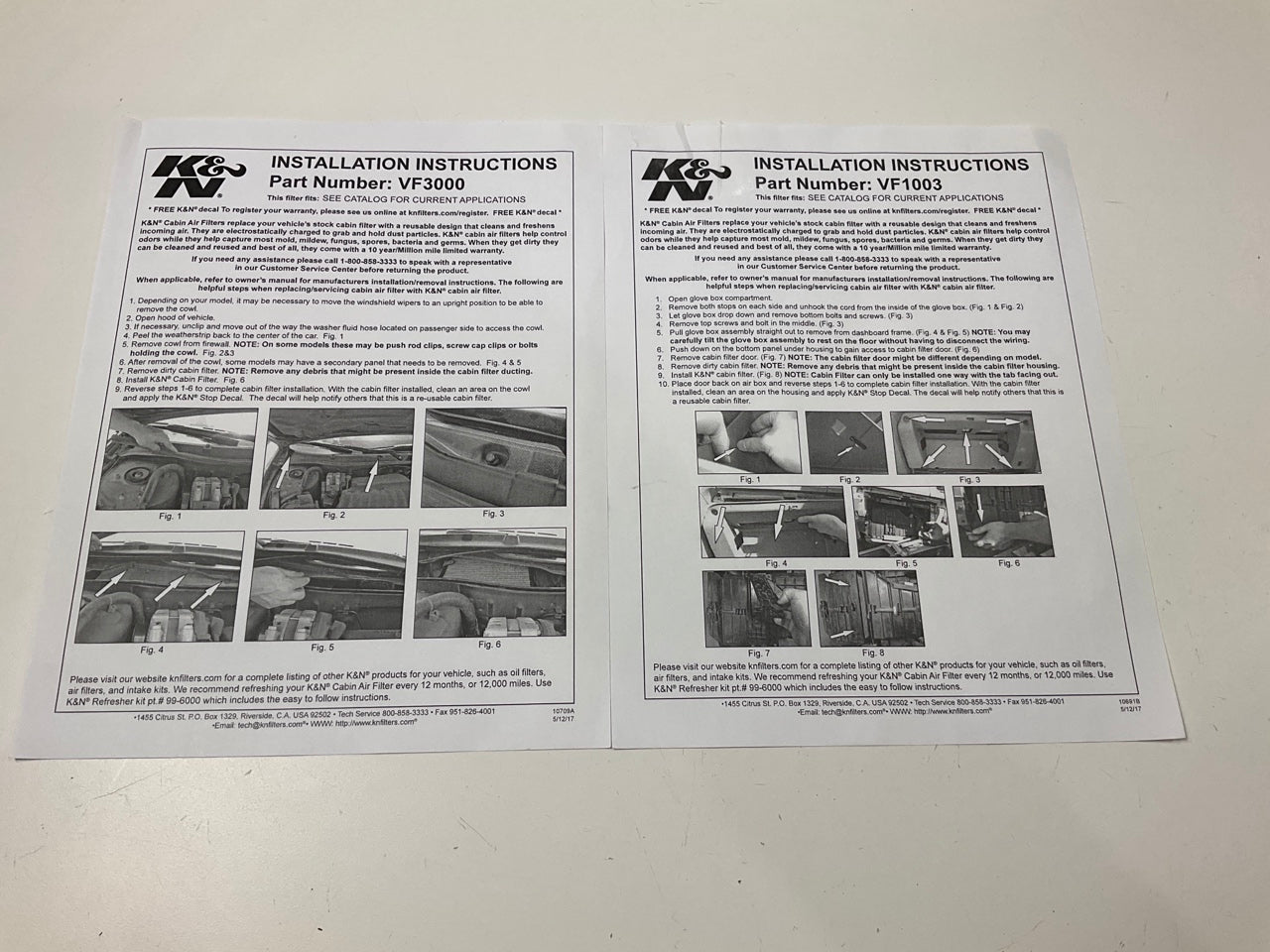 K&N VF3000 Washable & Reusable Cabin Air Filter