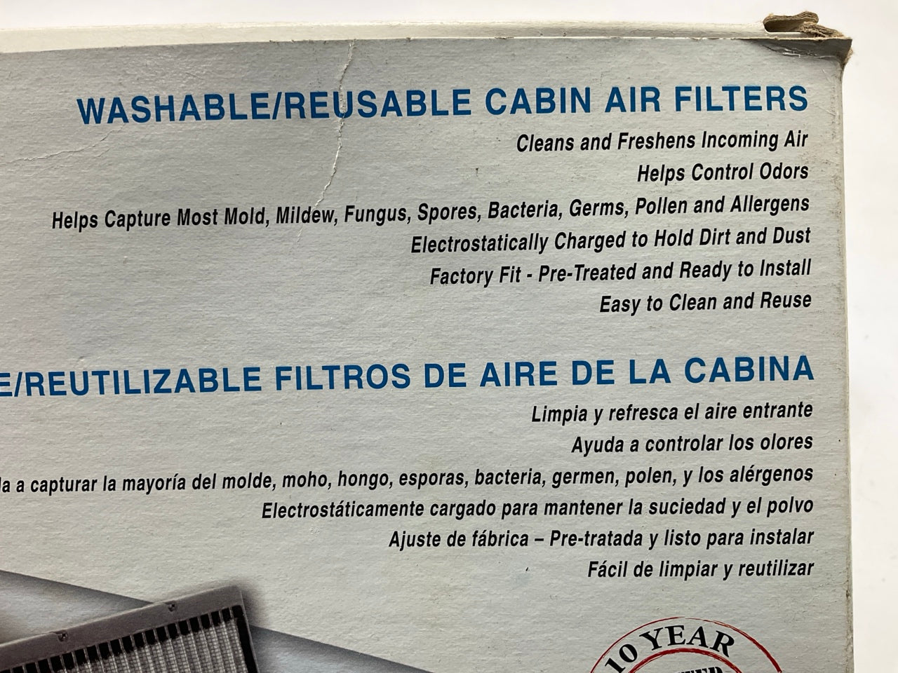 K&N VF3007 Cabin Air Filter - Washable & Reusable