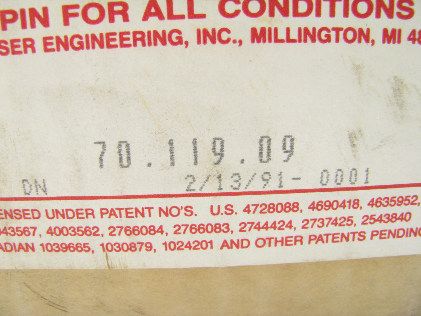 1965-1972 INTERNATIONAL  NAVISTAR Truck 12,000 Lbs FA-119 Axle King Pin Bolt Set
