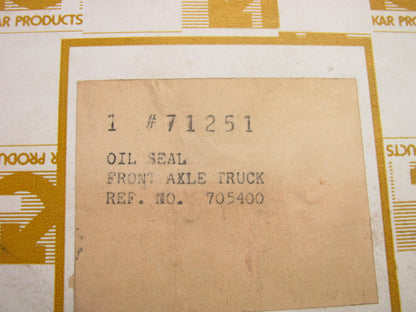 Kar Products 71251 Wheel Hub Oil Seal Front Inner - 380001A