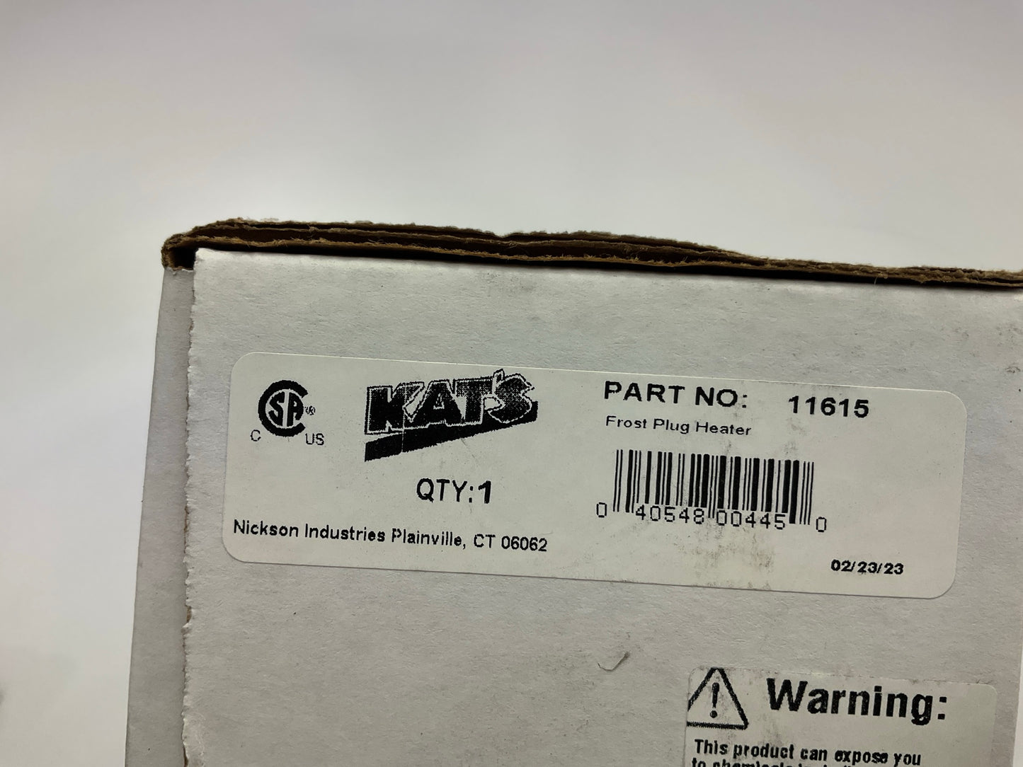 Kats 11615 Engine Block Freeze Plug Heater, 400 Watt, 45mm Frost Plug