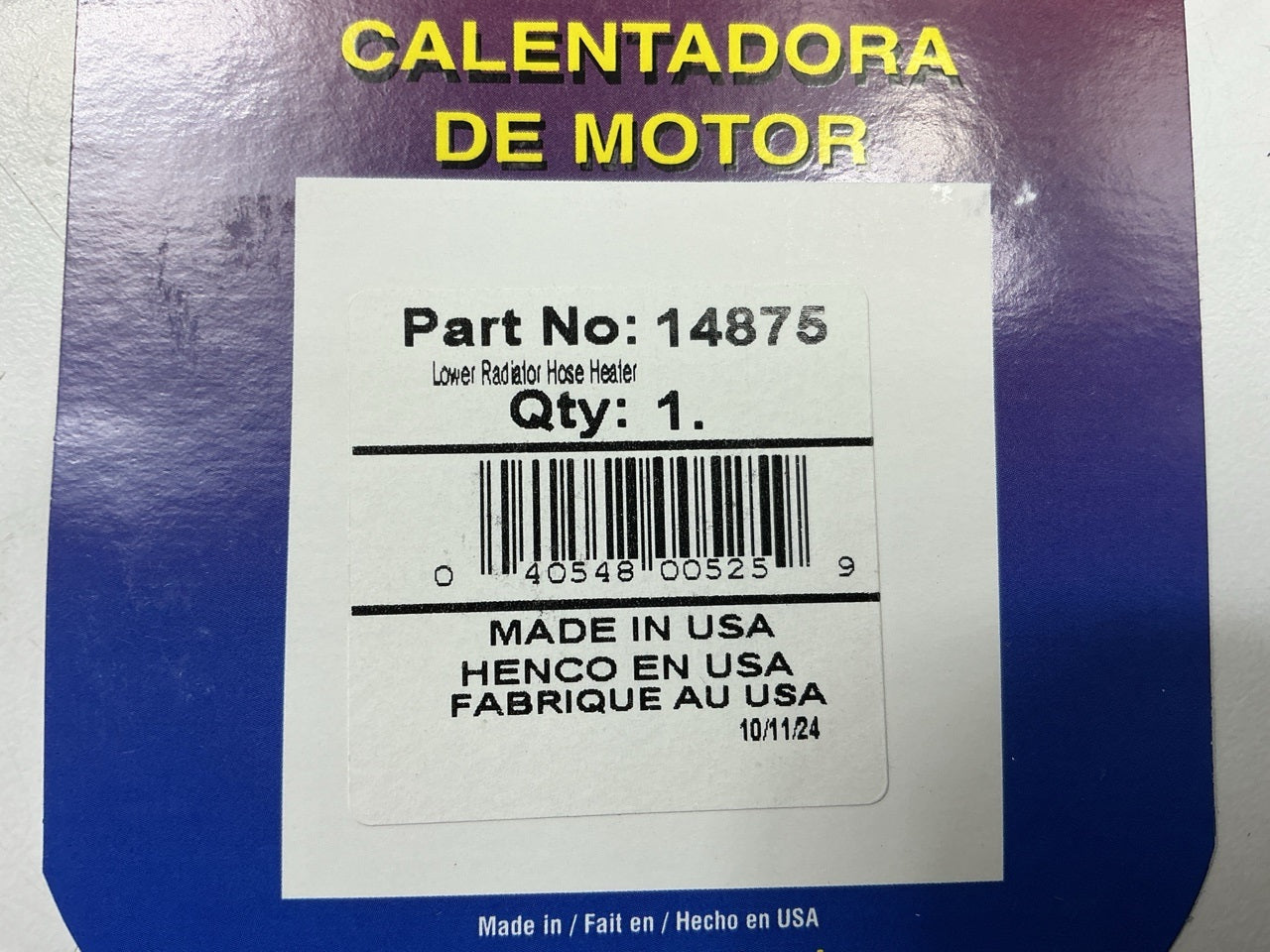 Kat's 14875 750 Watt 3-3/4'' Lower Radiator Hose Heater
