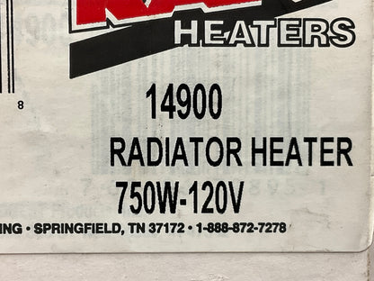 Kat's 14900 750 Watt 3'' Lower Radiator Hose Heater, Engine Block Heater 120V