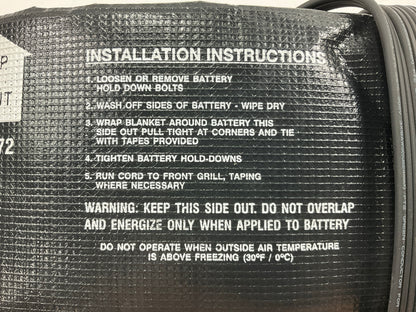 Kats 22300 Battery Thermal Wrap Heater, 160 Watts , 120 Volts