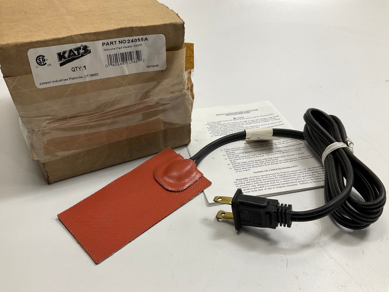 Kat's 24025 25 Watt 1''x 5'' Universal Silicone Hot Pad Heater