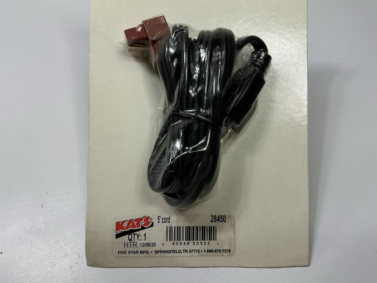 Kat's 28450 Engine Heater Replacement Cord, 18/3 Gauge, 120V, 5 Feet