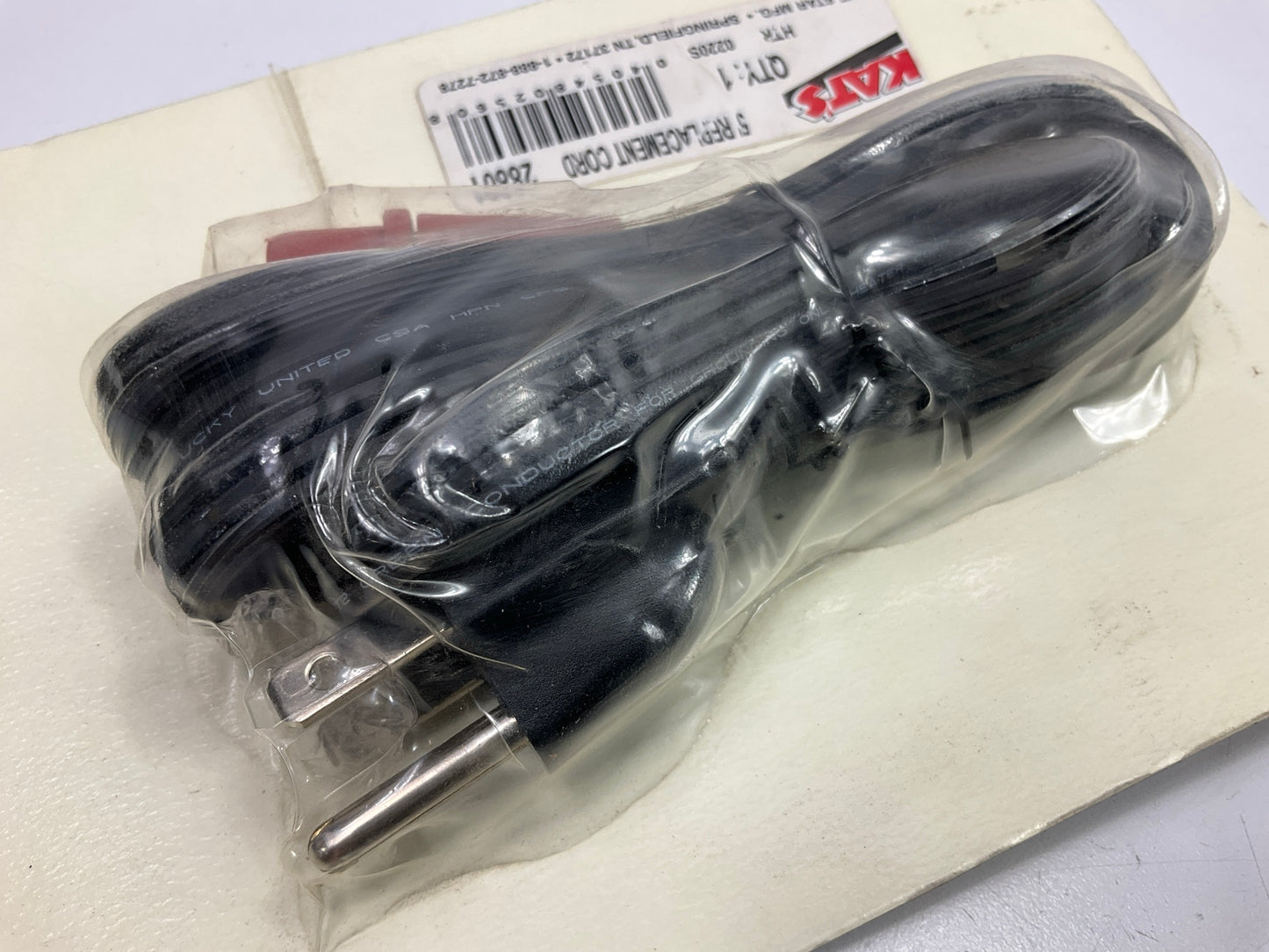 Kats Heater 28810 Engine Heater Replacement Cord, 120V, 5 Feet,  18 Gauge