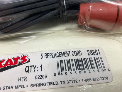 Kats Heater 28810 Engine Heater Replacement Cord, 120V, 5 Feet,  18 Gauge