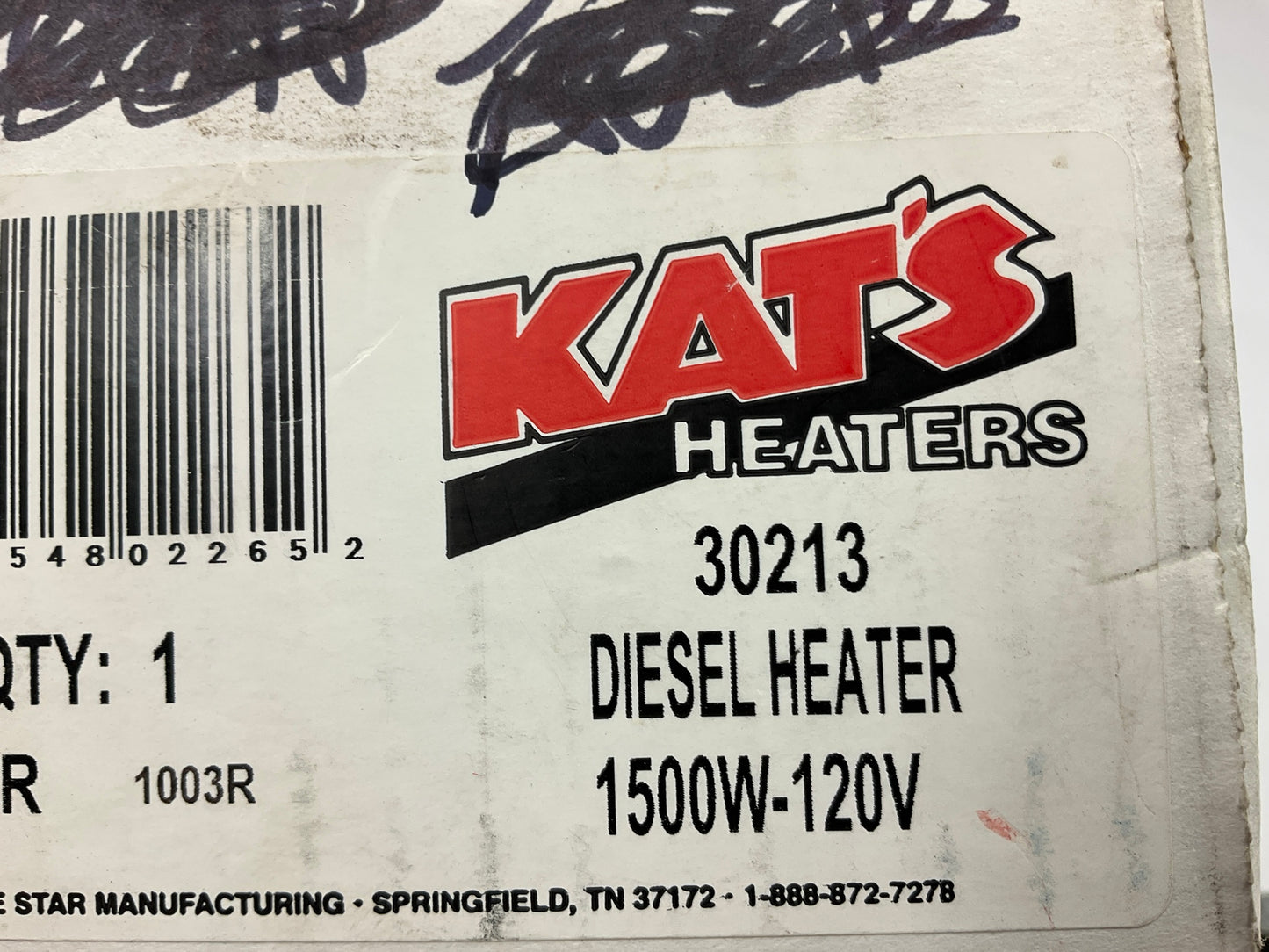 Kat's 30213 Engine Freeze Plug Diesel Heater 1500 Watts, 1-3/16'' Diameter 120V
