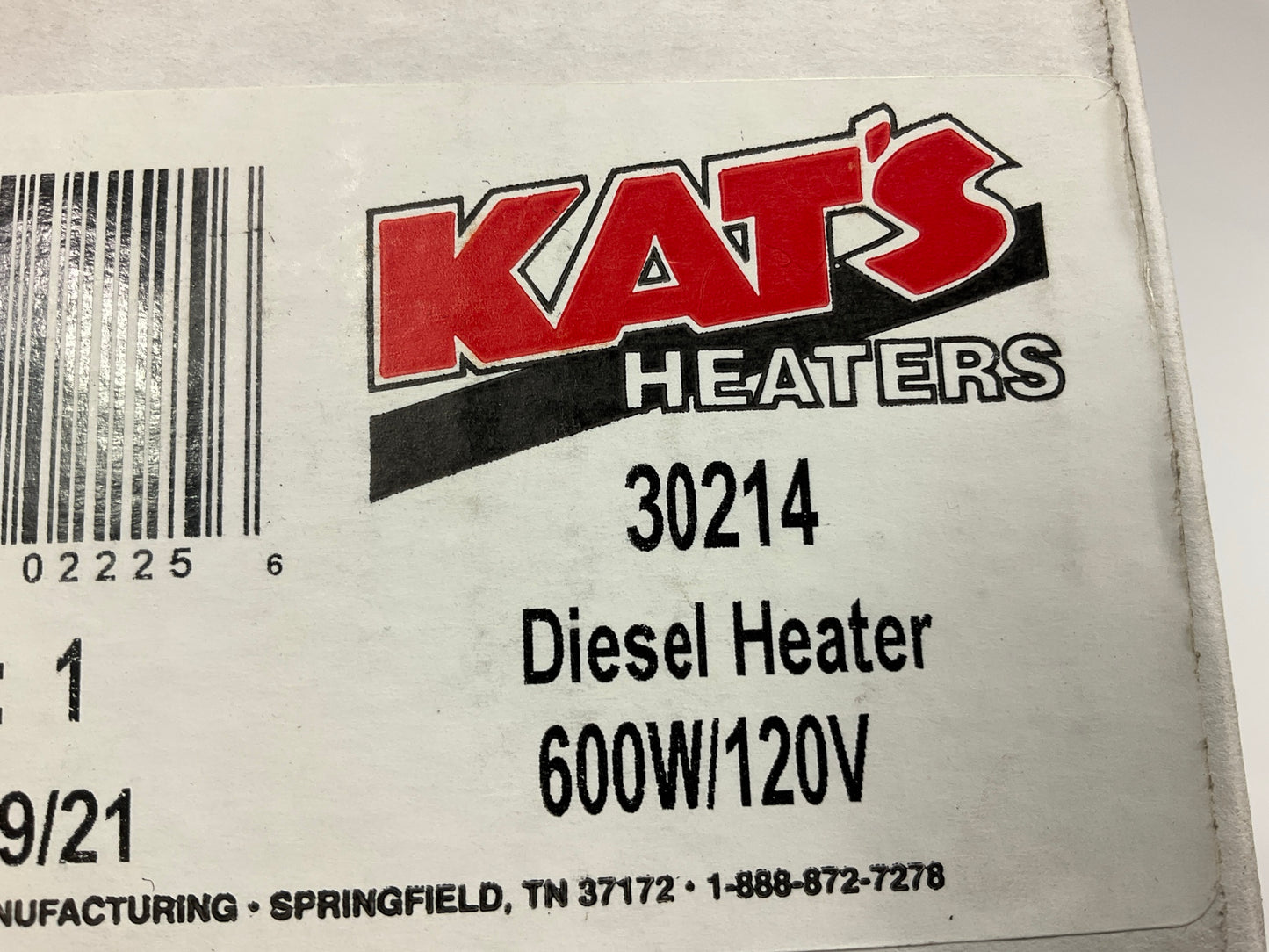 Kats 30214 Diesel Engine Block Heater, 600 Watts, 1.25'' (1-1/4'') Freeze Plug
