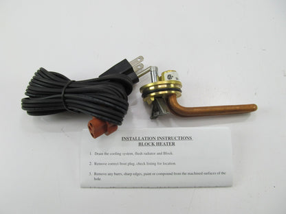 Kat's 30403 Freeze Plug Diesel Block Heater, 38mm / 1-1/2'' Diameter, 1000 Watts