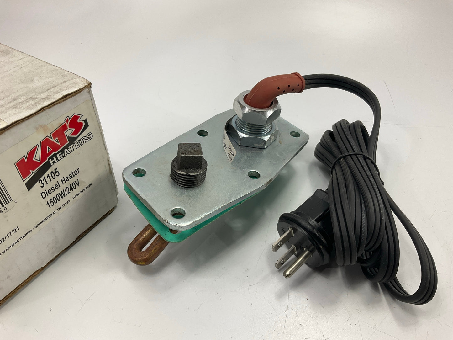 Kats 31105 Diesel Engine Freeze Plug Heater For Cummins Big Cam IV 1500Watt 240V