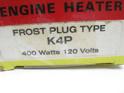 Kats K4P Frost Plug Engine Block Heater 120 Volts 400 Watts