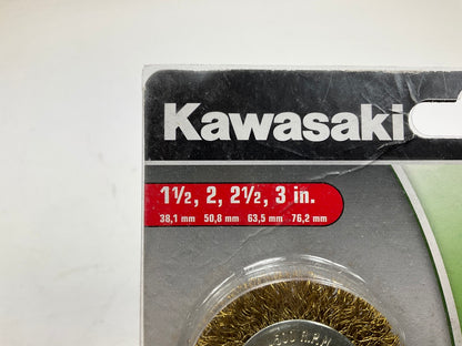 Kawasaki 840255 Brass Plated Wire Wheel & Cup Brush Set, 6 Piece