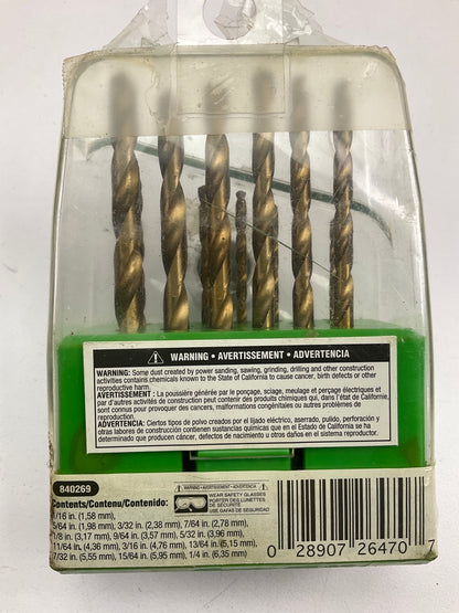 Kawasaki 840269 Titanium Drill Bit Set (1/16'' - 1/4'') - 13 Pc