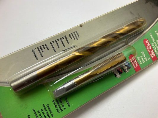 Kawasaki 840500 Titanium Coated Plug Tap 7/16''-20NC And 13/32'' Drill Bit Set