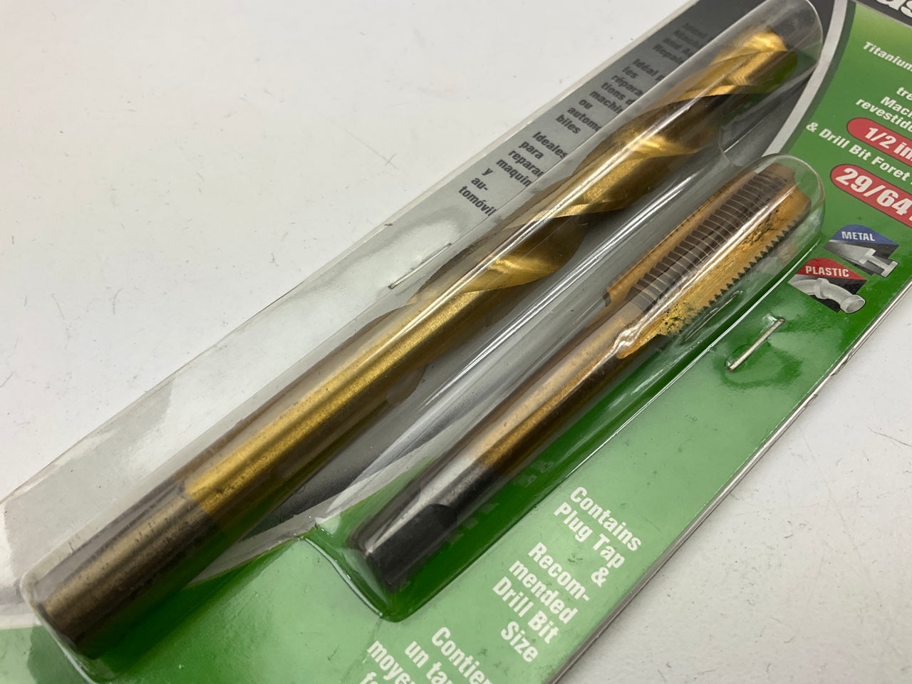 Kawasaki 840501 Titanium Coated Tap, 1/2''-20NF & 29/64'' Drill Bit