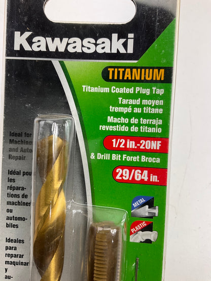 Kawasaki 840501 Titanium Coated Tap, 1/2''-20NF & 29/64'' Drill Bit