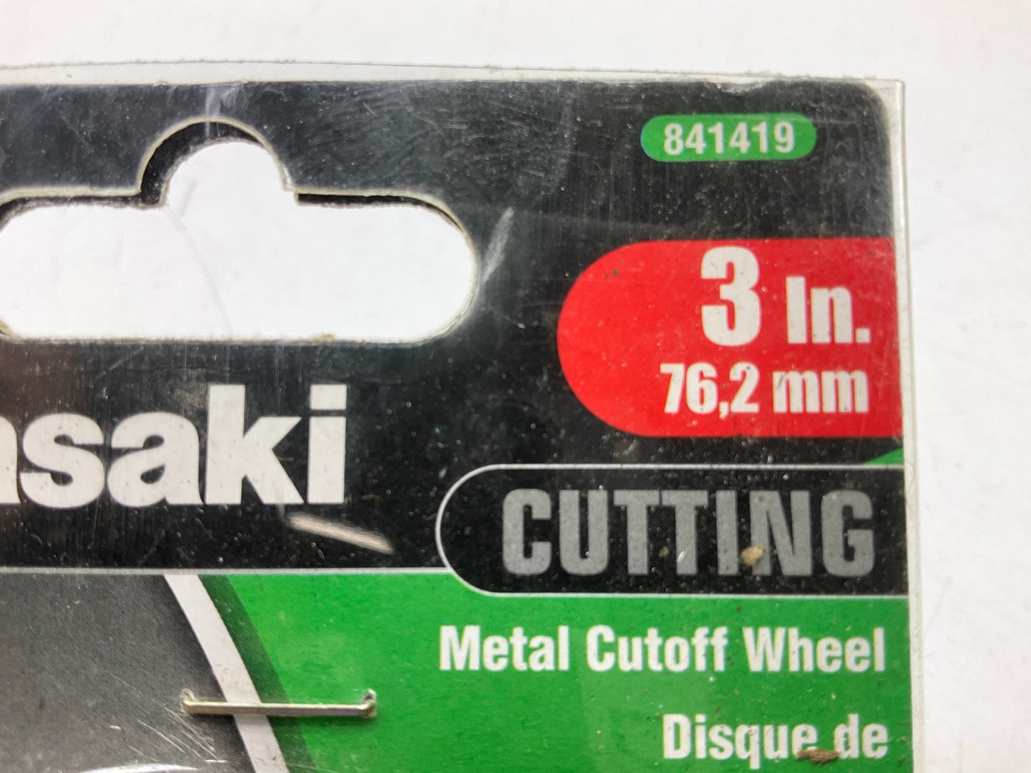 Kawasaki 841419 Metal Cutoff Wheel, 3'' X 1/16'' X 3/8''