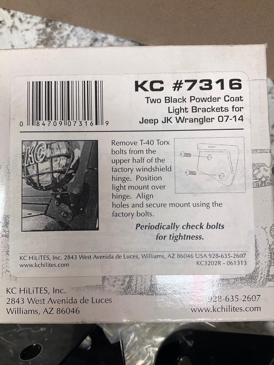 KC Hilites 7316 Windshield Pillar Mount Lights Mounting Brackets For 2007-18 JK