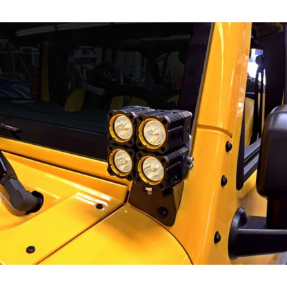 KC Hilites 7316 Windshield Pillar Mount Lights Mounting Brackets For 2007-18 JK