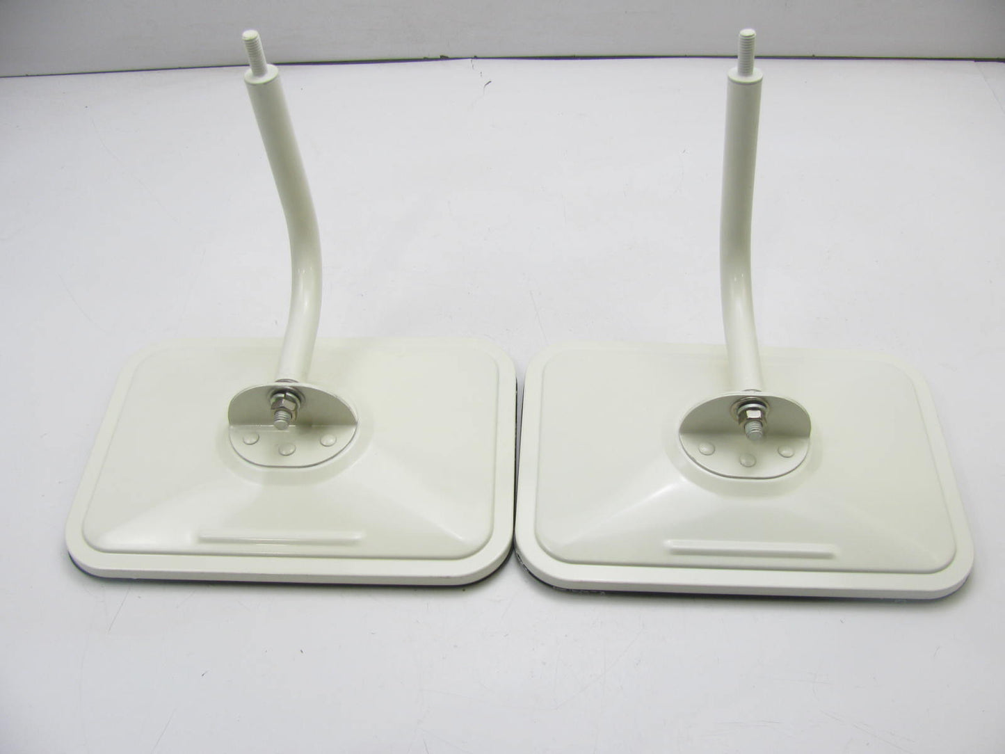 (2) Vintage KD Lamps 112-7308 White 10-1/2'' X 7-1/2'' Mirrors W/ Mount Brackets