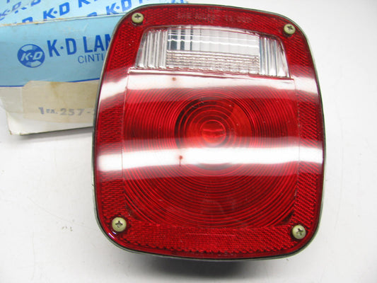 KD Lamps 257-2627 Universal 3-Stud Trailer Truck Tail Light W/ License Plate