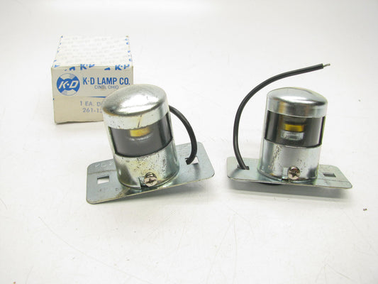 (X2)  License Plate Lamp Universal Hot Rod Kd Lamps 261-1301-  Replaceable Bulb