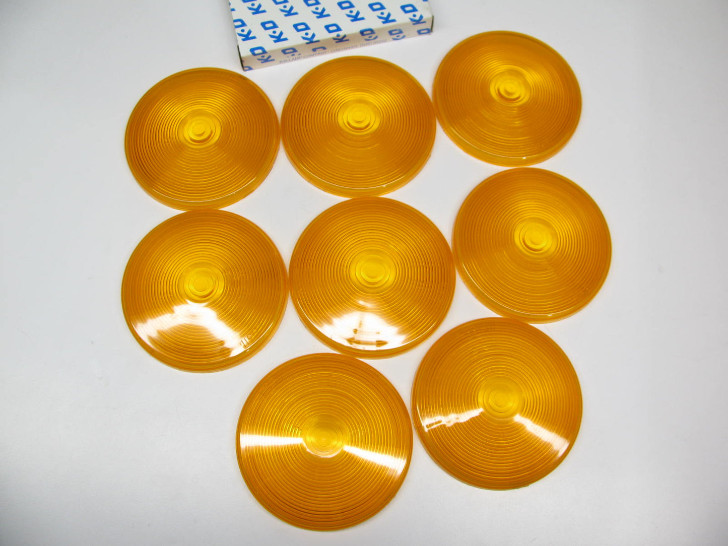 Pack Of 8 - Vintage Kd Lamps 3111-011 AMBER Turn / Tail Light Lamp LENSES ONLY