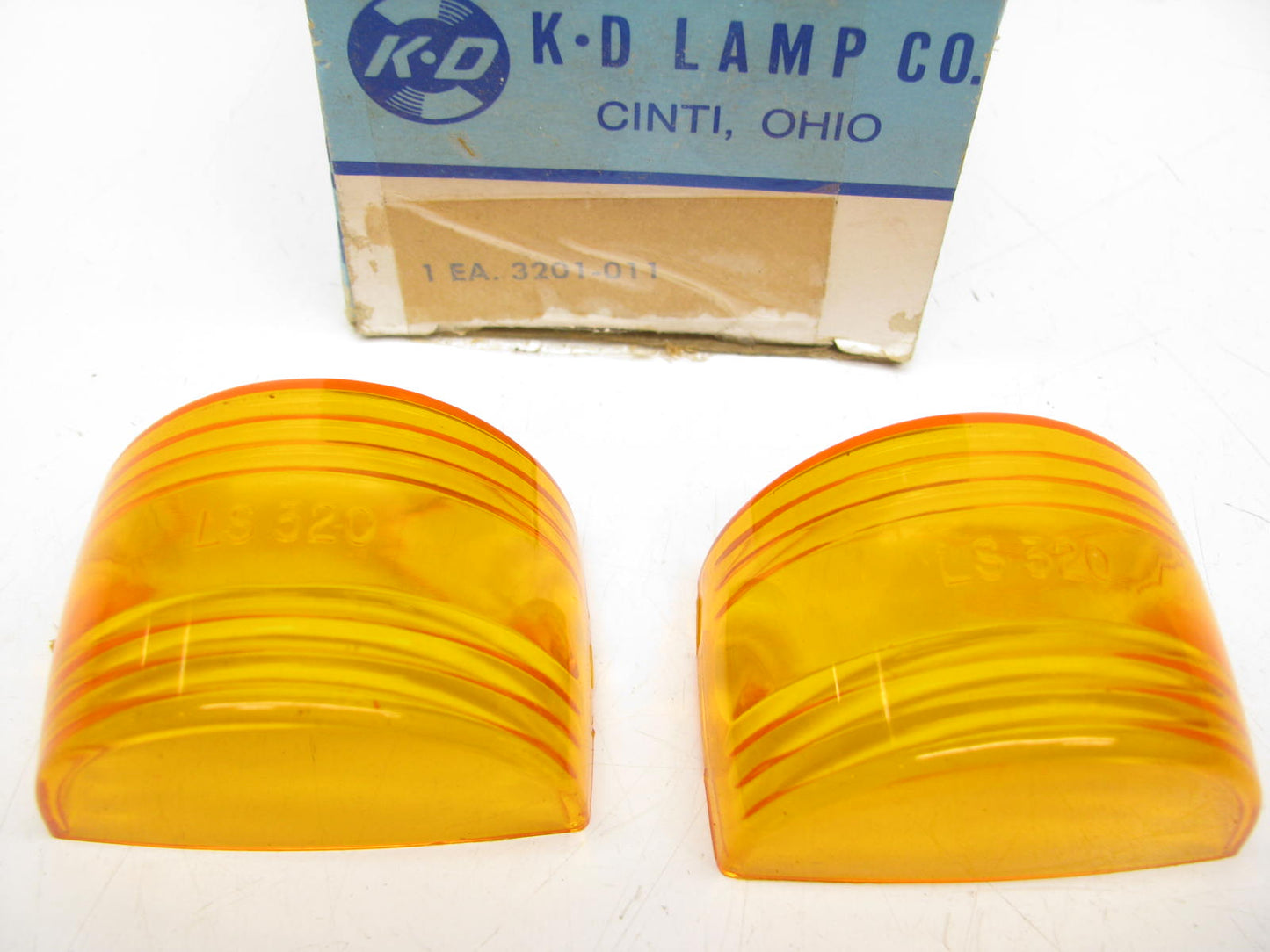 (2) KD 3201-011 Amber Marker Lamp Lens, Replaces Do-Ray 316, Truck-Lite 99061Y
