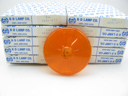 (10)  Vintage Kd Lamps 3231-011 LS-323 Round Amber Lens