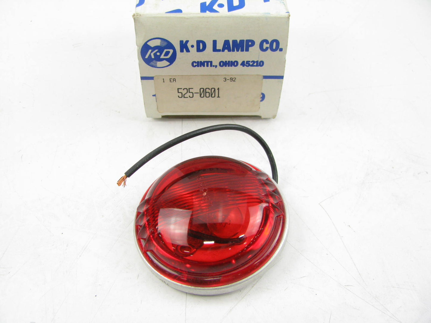 KD Lamps 525-0601 RED ROUND Side Marker Light Lamp