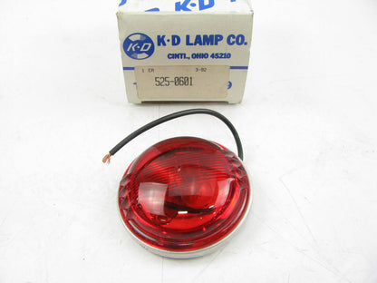 KD Lamps 525-0601 RED ROUND Side Marker Light Lamp